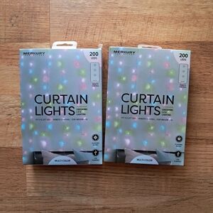 Multicolor LED Curtain Lights With Remote 2 Sets